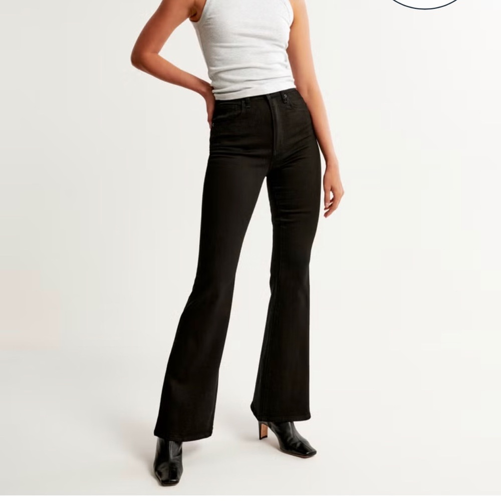 High-Rise Black Flare Jeans